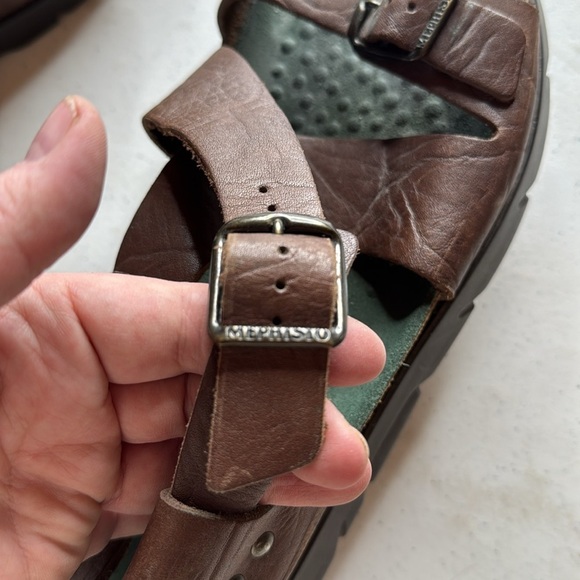 Mephisto Mobils Nadek Dark Brown Sandals Size 47 Men’s Size 12 USED CONDITION